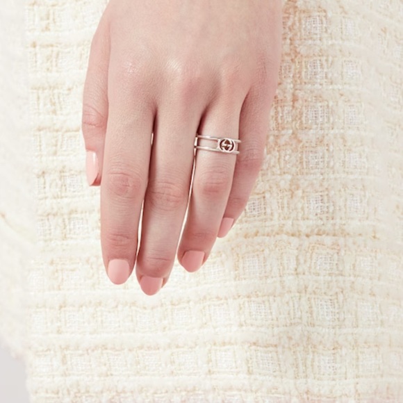 Gucci Interlocking Thin Open Band - Picture 3 of 12